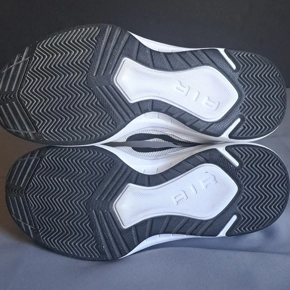 Nike Shoes Mens Air Overplay IX White Black Swoosh Classic Basketball Sneaker - Picture 4 of 7